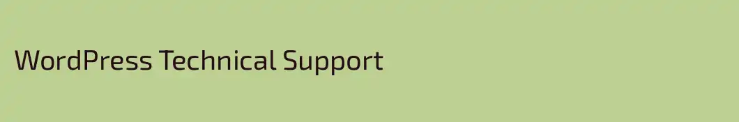 WordPress Technical Support